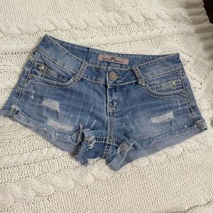 Almost Famous Distressed Jean Shorts